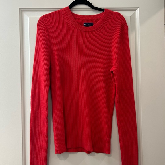 GAP Sweaters - GAP Red Ribbed Crewneck Sweater